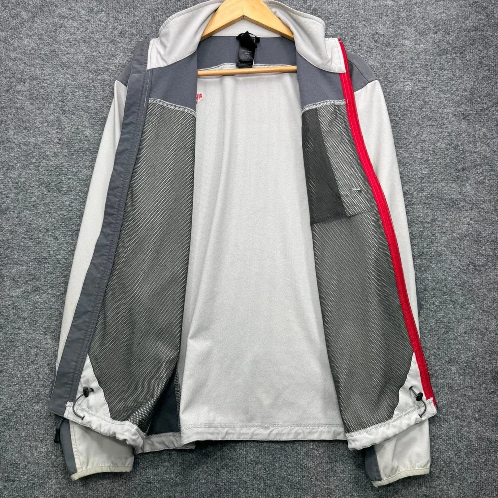 The North Face Softshell Jacket Mens Medium Gray Long Sleeve Outdoor Hiking